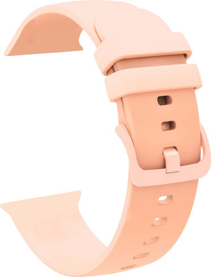 ACM Sliding Watch Strap Silicone Color Hook for Ptron Pulsefit P461 Smartwatch Belt Band Creame Pink Smart Watch Strap(Red)