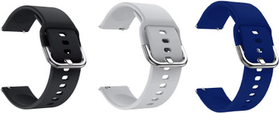 BLACK LOVIES 22 mm Soft Silicon Smartwatch Strap Compatible with Noise. Fit Buzz Smart Watch Strap(Black, Grey, Blue)