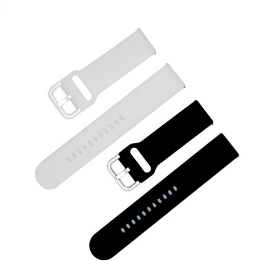 BLACK LOVIES 22 mm Strap compatible with D i z o watch R Smart Watch Strap(Black, White)