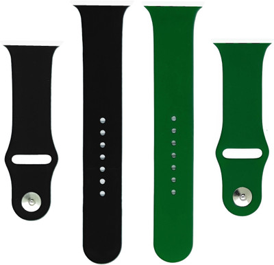 BLACK LOVIES Watch Strap Compatible with Apple Watch Straps 42mm 44mm, Soft Silicone Belt Sport Wristbands Smart Watch Band for iWatch Series SE 6/5/4/3/2/1 (PACK OF 2) Smart Watch Strap (BLACK- DARK GREEN) Smart Watch Strap(Black, Green) BLACK LOVIES Watch Strap Compatible with Apple Watch Straps 42mm 44mm, Soft Silicone Belt Sport Wristbands Smart Watch Band for iWatch Series SE 6/5/4/3/2/1 (PACK OF 2) Smart Watch Strap (BLACK- DARK GREEN) Smart Watch Strap(Black, Green)