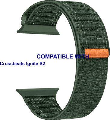 ACM WSM39A40GR1010N1 Sliding 44mm 49mm Watch Strap Nylon Soft for New |Crossbeats|| Ignite S2| Smartwatch Green Smart Watch Strap(Green)