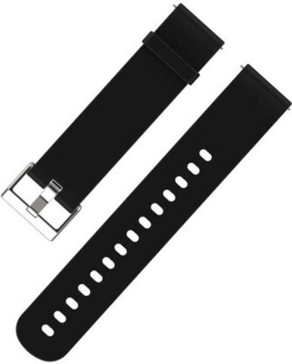 RUPELIK Silicon Metal Buckle Strap Compatible with Fitbit Versa/Versa Lite/Versa 2/Versa SE Smart Watch Strap(Black)