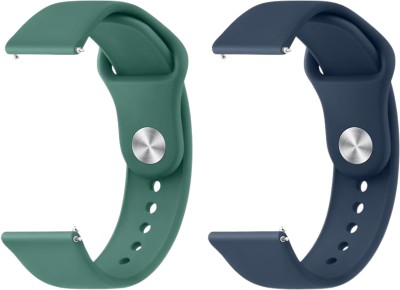 Upthrust Pure Elegance Combat Green & Midnight Blue 22mm (Pack of 2) Smart Watch Strap(Green, Blue)