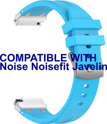 ACM Watch Strap Metal Hook Silicone for Noise Noisefit Javelin Smartwatch Blue Smart Watch Strap(Blue)