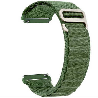 Melfo Nylon Loop Compatible with NoiseFit Evolve 3 Smart Watch Strap(Green)