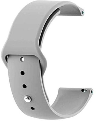 BLACK LOVIES 22 mm Silicon Smartwatch Strap Compatible with Noice Color Fit NAV / NAV Plus Smart Watch Strap(Grey)