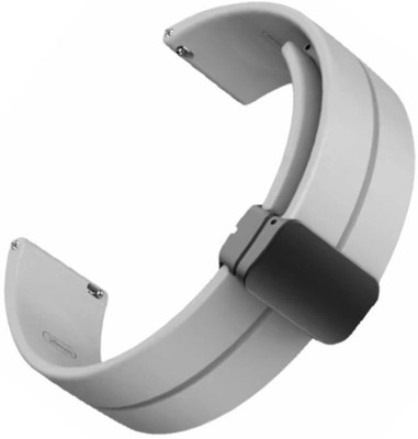 RUPELIK 22mm Silicone magnetic Strap Compatible With All 22mm Watches Strap(Check Image) Smart Watch Strap(Grey)