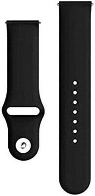 BLACK LOVIES 22 mm Soft Silicon Smartwatch Strap Compatible with fit . Smart Watch Strap(Black)