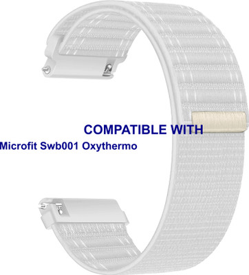 ACM WSM39A20WT2491N1 Watch Strap Nylon Soft 20mm for New |Microfit Swb001 Oxythermo| Smartwatch White Smart Watch Strap(White)