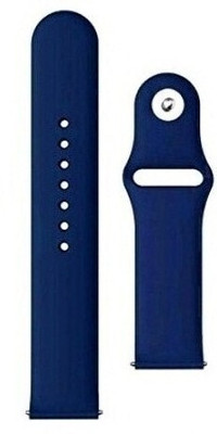 BLACK LOVIES 22 mm Soft Silicon Smartwatch Strap Smart Watch Strap(Black)