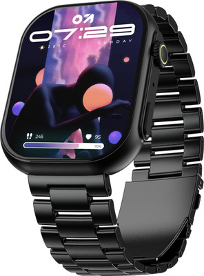 GOBOULT (previously Boult) Drift Max 2.01''HD Screen,BT Calling, Working Crown Smartwatch(Coal Black Strap, Free Size)