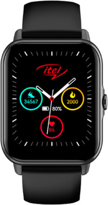 itel Smart Watch 2 1.8 Inch Big Display BT-Calling High-Res Curved Display Smartwatch(Black Strap, Free Size)
