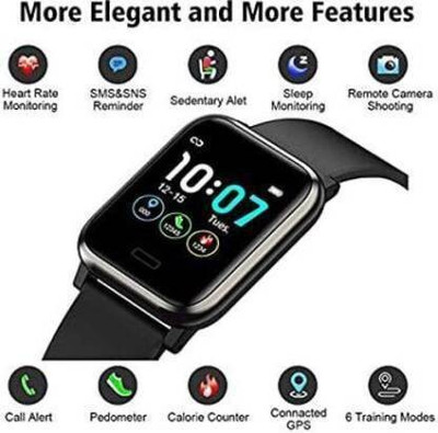 VIGIL ID116 Smartwatch(Black Strap, FREE SIZE)