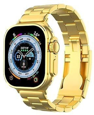 Aortic S9 Ultra Gold Edition With Sports Mode Golden SmartWatch for Businessman T8 Smartwatch(yellow Strap, Free Size)