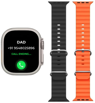 TecSox Ultra Watch Bluetooth Calling_NEW_7 Smartwatch(Orange Strap, Free Size)