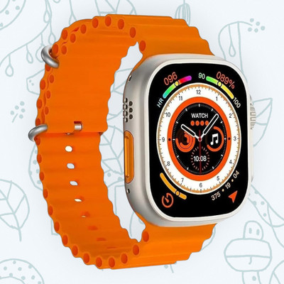 SHIVAAY ENTERPRISES T800 Ultra Smart Watch With Wireless Charging T299 Smartwatch(Orange Strap, Free Size)