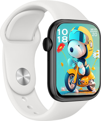 Time Up Snoopy Cartoon Dial Bluetooth Sports Modes Speaker Call Health & Fitness Kids Smartwatch(White Strap, Free Size)