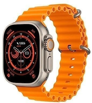 MY BABY LOVE A PERFECT CARE S8 Ultra Smart Watch Smartwatch(Orange Strap, Free)
