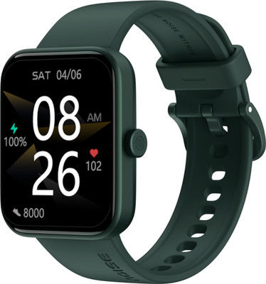 Noise ColorFit Caliber Go with 1.69 inch HD Display, 40 Sports Modes, 150+ Watch Faces Smartwatch (Green Strap, Regular)