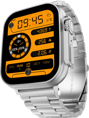 COREGENIX ULTRA Premium METAL with IPS-HD Display, Health Monitor For Android & iOS Smartwatch(Silver Strap, 44 mm)