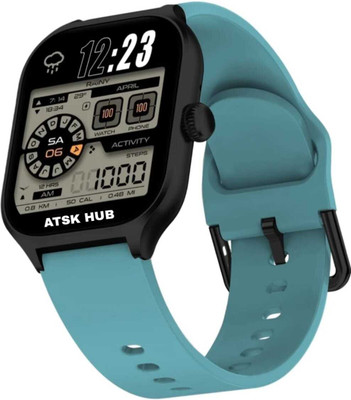ATSK HUB Premium A1 Screen,BTCalling,Working Crown,Complete Health Track IP68 Men & Women Smartwatch(Sky Blue Strap, 2.01 Inch Huge First Big Display)
