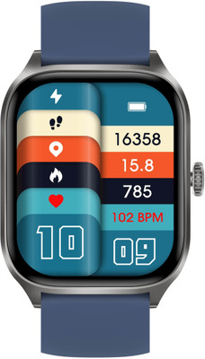 iConnect by Timex Calling Max Smartwatch(Gunmetal-Blue Strap, Free Size)