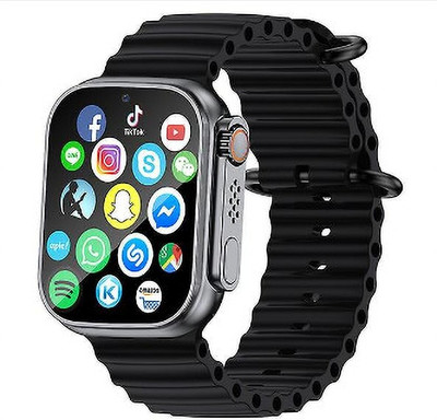 ROBB STARK T900 ultra Series 8 smart watch with AI assistant, bluetooth calling and Smartwatch(Black Strap, Free Size)