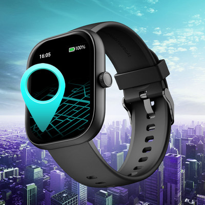 boAt Wave Sigma 3 w/ Turn By Turn Navigation, 2.01' Screen, Crest App, QR Code Tray Smartwatch(Active Black Strap, One Size)