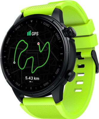 Cult Velocity with Built-in Turbo Track GPS,1.4'' AMOLED Display, Compass, BT Calling Smartwatch(Neon Green Strap, Free Size)