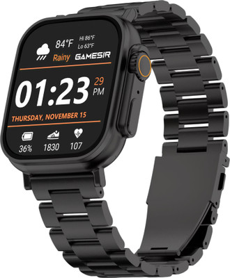 GameSir T800 Ultra Metal Black Smartwatch with Bluetooth, Fitness & Heart Rate Tracking Smartwatch(Black Metal Strap, Free Size)