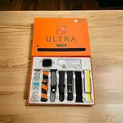 Varun Traders 7 in 1 combo Smartwatch(Black Strap, Free Size)