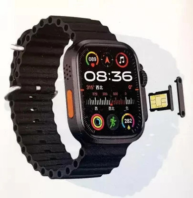 RKLS T800 ultra Full screen Smart Watch Series 8 For Men & Women Bluetooth calling Smartwatch(Black Strap, Free Size)
