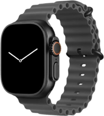 Ghostcreation T800 ultra smart watch with wireless charging Smartwatch(BLACK Strap, Free Size)