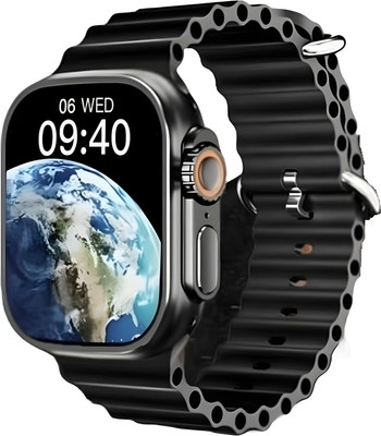 FastCares (Black Strap Free Size) With Call Function T800 ultra smart watch with wireless charging Smart Watch (Without Sim Card) Digital Watch  - For Men & Women