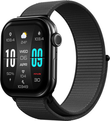 Fire-Boltt Ring X 2.01inch HD | Always-On Display | Metal Body Design | Wireless Charging Smartwatch(Black N Strap, Free Size)