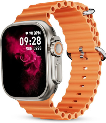 RLS T800 Android Smart Watch Men 4G Network BT Call GPS X8 Ultra S2 Smartwatch Smartwatch(Orange Strap, Free Size)