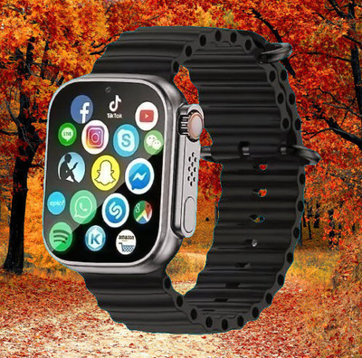 Vinayak T800 Ultra Smart Watch & Wireless Charger Smartwatch(Black Strap, Free Size)