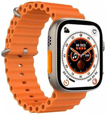 Yash Enterprises T800 Ultra Smart Watch Series 8 For Men & Women Smartwatch(Orange Strap, Free Size)