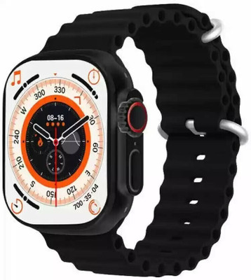 TechElectro Ultra T800 Series 8 Watch Bluetooth Call Fitness Bracelet Magnetic Charging T24 Smartwatch(Black Strap, Free Size)