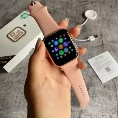 Yash Enterprises T500 Smart Watch Series 8 For Men & Women (Black, Free Size) Smartwatch Smartwatch(Pink Strap, Free Size)