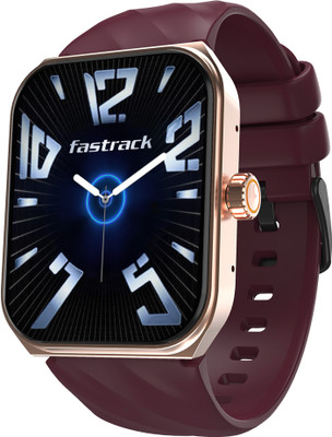 Fastrack X2 with 1.91'' BT Calling|Rotating Crown|60 Hz Refresh Rate|Fast Charge Smartwatch(Wine Red Strap, Free Size)