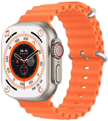 A CONNECT Z T900 Ultra 2 09 Infinite Display Smart Watch with BT Calling (Black Strap, Free) Smartwatch(ORANGE Strap, Free Size)