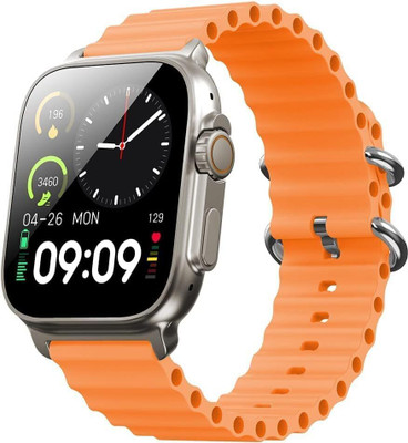 FORTUNATE Series 9 Ultra Max, Fitness Tracker, Bluetooth Connectivity Smart Notifications Smartwatch(Orange Strap, Free Size)