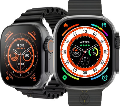 Spark-X T800 Ultra Series 8 Bluetooth Call watch Magnetic Charging Smartwatch(Black Strap, free size)