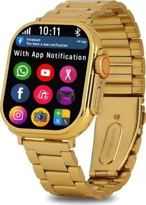 Khushi Traders NEW S9 Ultra HoneycomK Smart Watch & s8 GPS 5G Network Android System Smartwatch(Gold Strap, Free Size)