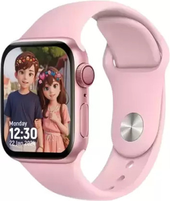 VYGHA COLLECTION T55 BT Calling Touch Screen 1.75 Inch Big Dial SPO2 with ultra Extra Strap Smartwatch(Pink Strap, Free Size)