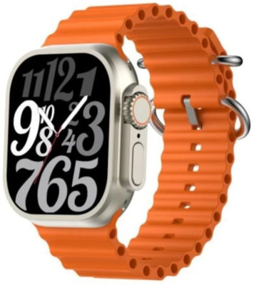 Techio T800_Ultra_2 Smartwatch(Orange Strap, free)