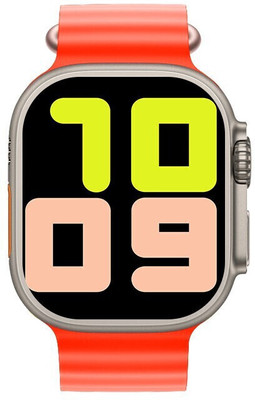 Wristkart T800 Ultra Feature Music NFC Games only Bluetooth Direct Calling Not sim 20+ APP Smartwatch(Orange Strap, Free Size)