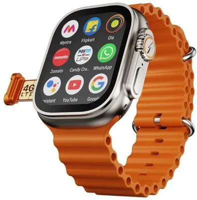 ROBB STARK T800 Ultra Smart Watch Series 8 For Men & Women Smartwatch(ORANGE Strap, FREE SIZE)