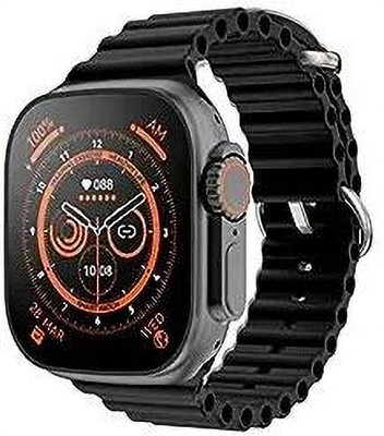 BS KRRAFTS T800 Ultra HiWatch Bluetooth Call Wireless Fast Charging Fitness Smartwatch(Active Black Strap, Free Size/Regular)